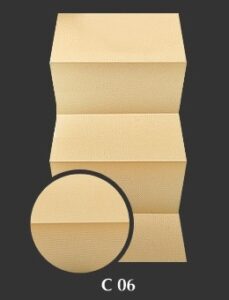 tkanina plisy kod C06 - kolor beżowy - Plisa jednolita Półprzezroczysta (Parametry: Odbicie światła 51%, Przepuszczalność 36%, Wchłanianie 13%, Gramatura 120 g/m2, Grubość 0.19 mm, Skład 100% PES) - Marka: Verosun Warszawa Kobyłka