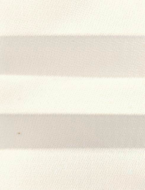 Close-up of a textured fabric with horizontal cream and beige stripes.